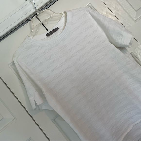 Mododoc Womens Textured Cotton Stripe Short Sleeve Top Sz XS - Picture 3 of 10